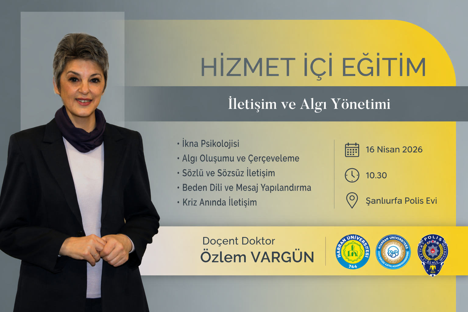 Harran Üniversitesi’nden Hizmet İçi Eğitim: ‘İletişim ve Algı Yönetimi’